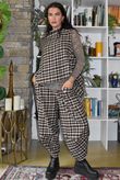 Jasper Plaid Brushed Cotton Tank Black Brown